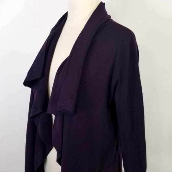 Theory Drape Open Front Wool Cardigan Sweater Maritza B New Steady Cardigan - Picture 4 of 8